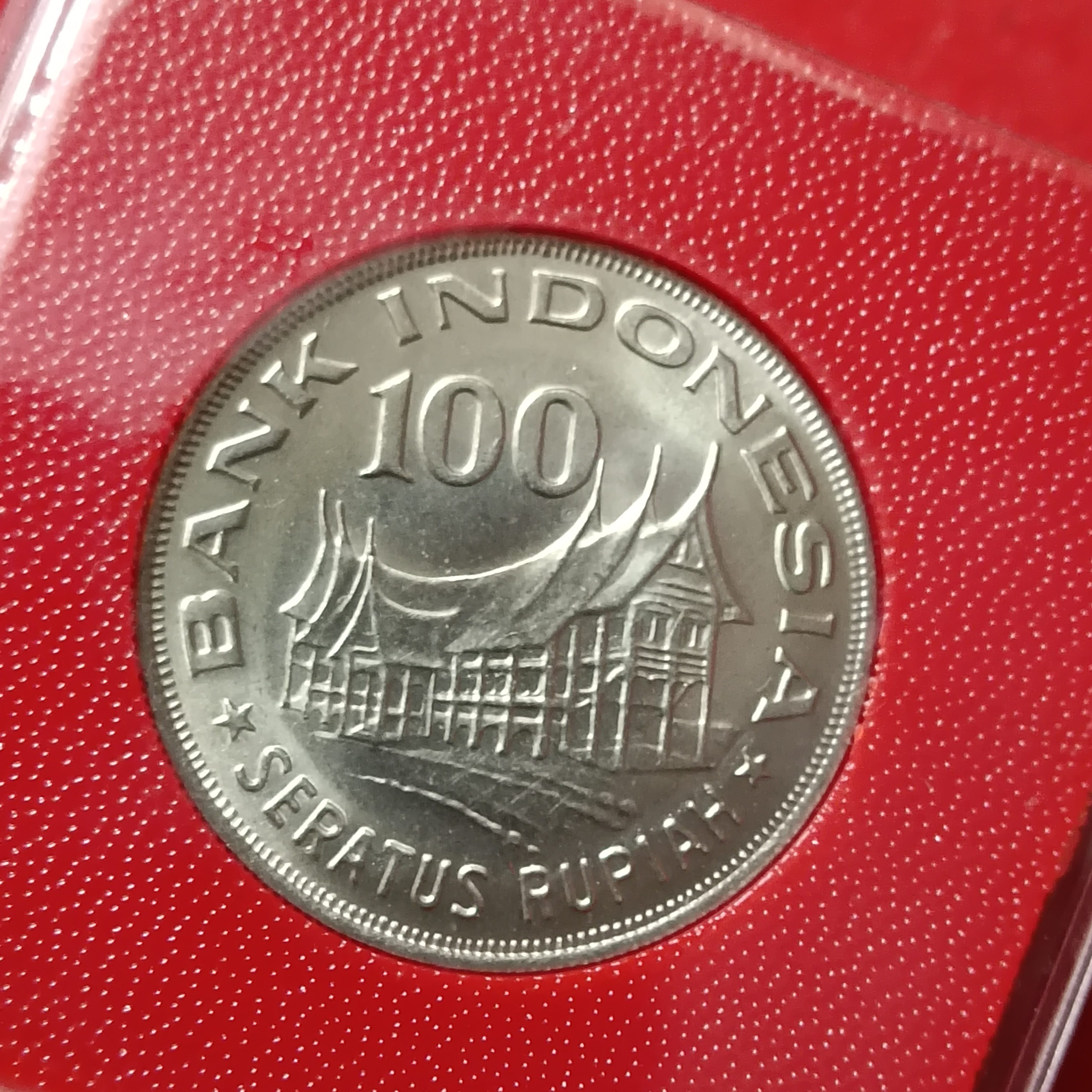 1978 Indonesian 100 Rupiah commemorative coin from the "Forestry for Prosperity" Gem Bunc Condition Coin