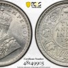 RARE TWO ANNA 1911(C) UNC CONDITION PCGS GRADED HIGH GRADE MS 63 - Image 2