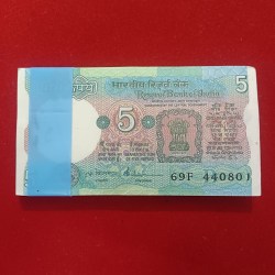 Five Rs Rare tractor Full Serial Bundle Governor S.Venketraman Unc Condition Reserve Bank of India 440801