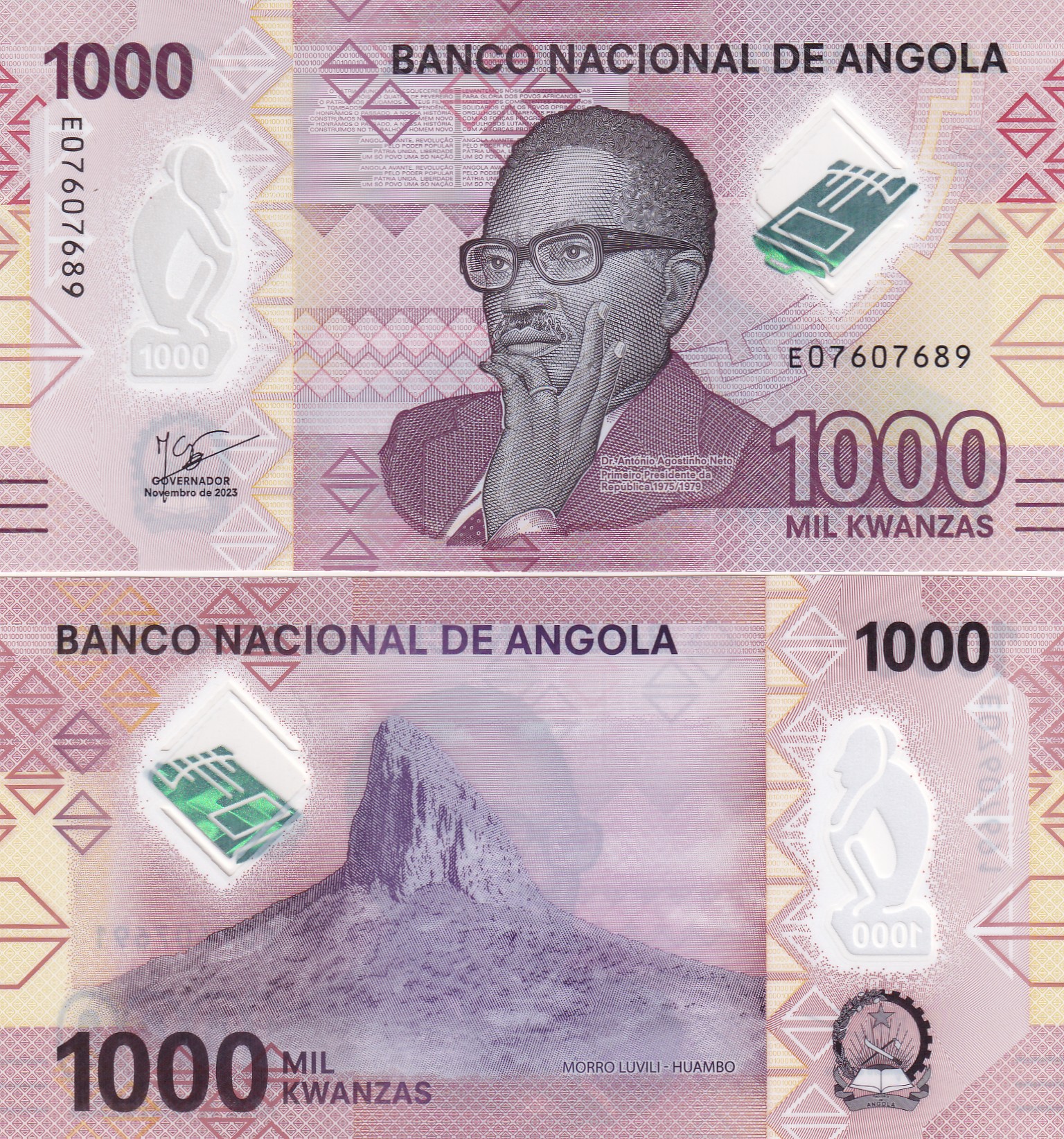 Angola 1000 kwanzas Unc Polymer Note