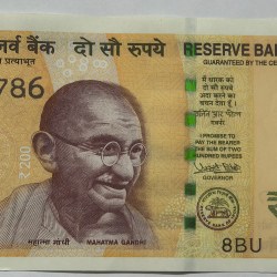 200 Rs Ending 786 Governor Urjit Patel Note RARE