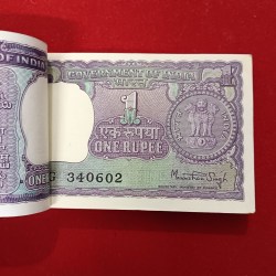 Alternative view of One Rs Rare Big Coin Full Bundle Finance Minister Manmohan Singh Year 1978 Gem Bunc Condition 340601