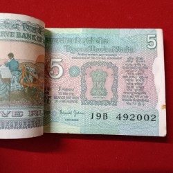 Alternative view of Five Rs Rare Tractor Full Serial Bundle Governor Bimal Jalan Unc Condition Reserve Bank of India 492001