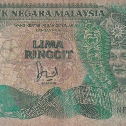 Malaysia 5 Ringgit Lowest Price Rare Note #B2