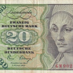 Germany, 20 Deutsche Mark Rare Note #B2