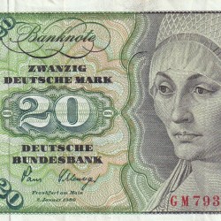 Germany, 20 Deutsche Mark Rare Note #B2