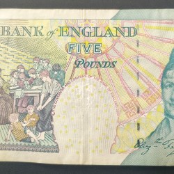 Alternative view of England 5 Pounds Rare Note #B2