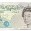 England 5 Pounds 1780-1845 (Elizabeth Fry) Rare Note #B2