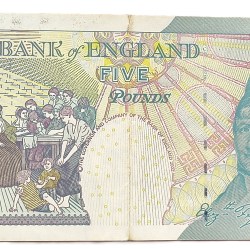 Alternative view of England 5 Pounds 1780-1845 (Elizabeth Fry) Rare Note #B2
