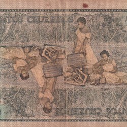 Alternative view of Brazil 200 Cruzeiros 2nd Edition; 2nd Type Rare Note #B2