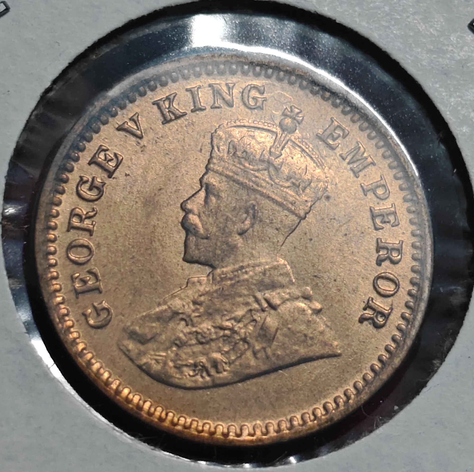 1/12 ANNA 1917 CALCUTTA MINT COIN UNC CONDITION GEORGE V KING EMPEROR