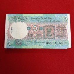 Five Rs Rare Tractor Full Serial Bundle Governor S.Venketraman Unc Condition Reserve Bank of India 415601