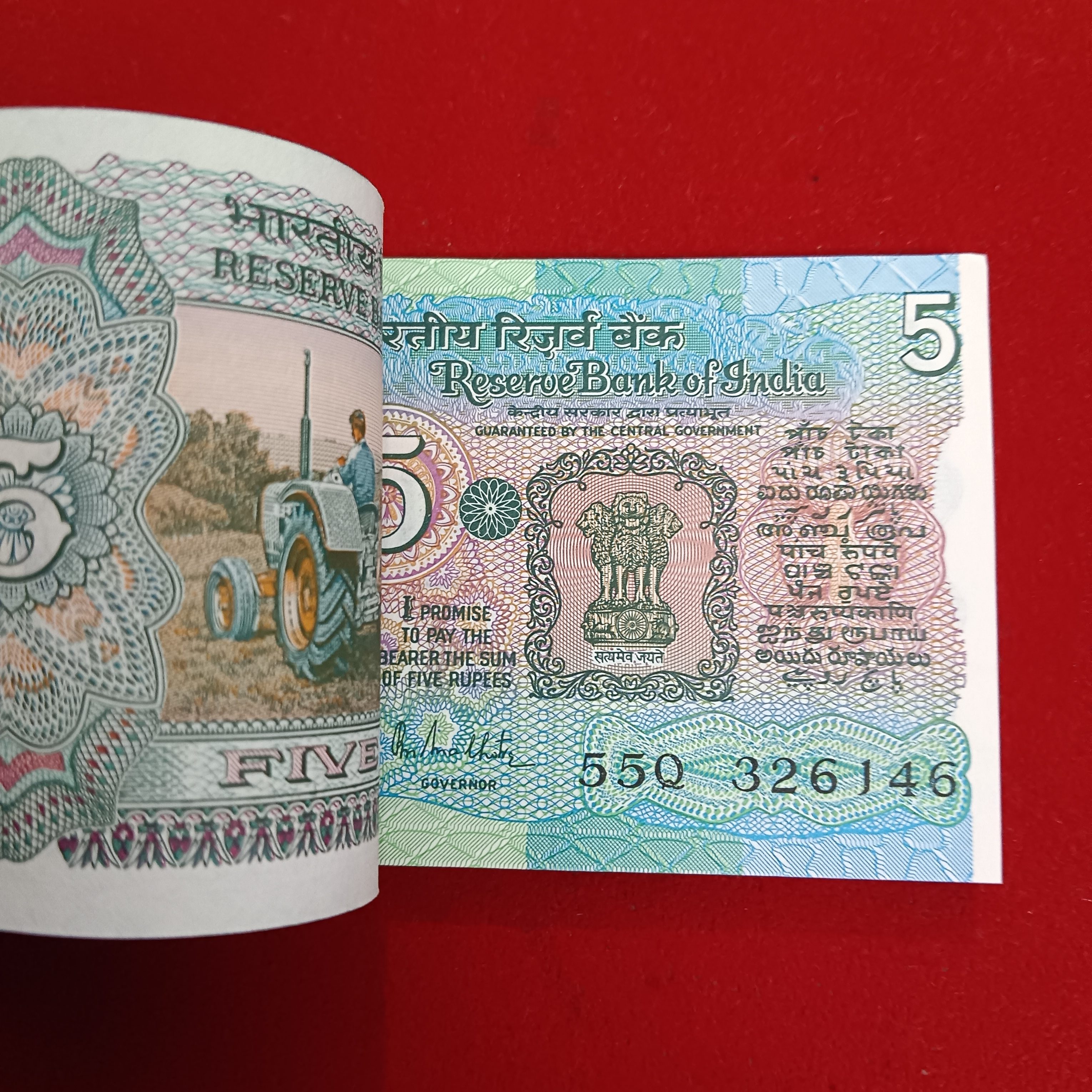 Five Rs Rare Tractor Full Bundle Governor RN Malhotra Gem Unc Condition Reserve Bank of India 326101