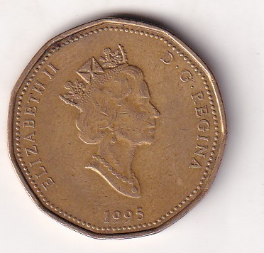 Canada 1 Dollar (Elizabeth II Peacekeeping) 1995 Rare Coin#J-23 - Image 2