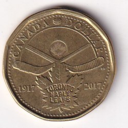 Canada 1 Dollar (Elizabeth II Toronto Maple Leafs) 2017 Rare Commemorative Coin#J-24