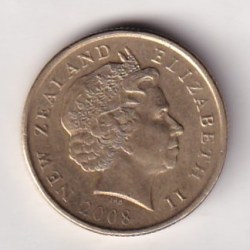 Alternative view of New Zealand 1 Dollar - Elizabeth II 2008 Rare Coin#J-25