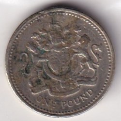 United Kingdom 1 Pound - (Elizabeth II Royal Arms) 1983 Rare Commemorative Coin#J-30