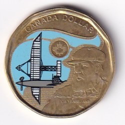 Canada 1 Dollar 2023- Elizabeth II ; Elsie MacGill ; Colourized Commemorative issue Rare Coin #J-42