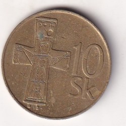 Alternative view of Slovakia 10 Korún 1995 Rare Coin#J-45
