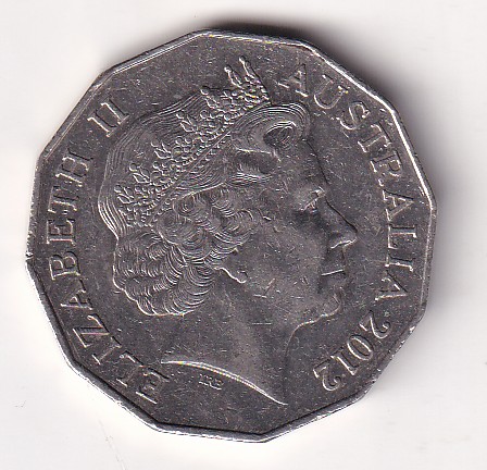 Australia 50 Cents - Elizabeth II 2012 Rare Coin#J-47