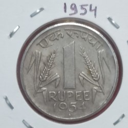 ONE RUPEE COIN 1954 BOMBAY MINT