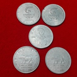 2 RUPEE 5 COMMERATIVE COINS