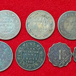 7 COIN SET 1987,1907,1908,1908,1936,1942,1943