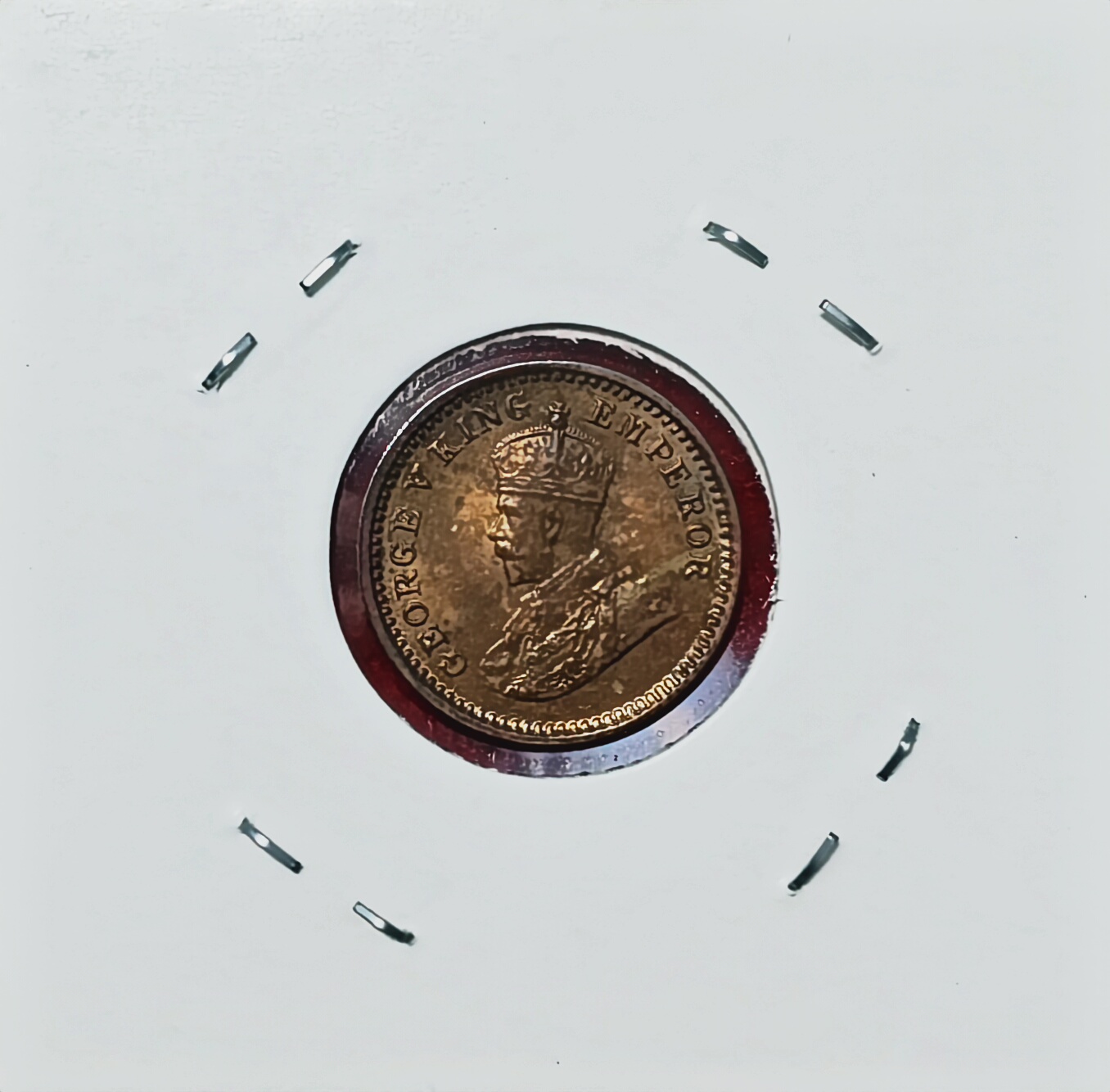 1/12 ANNA 1918 CALCUTTA MINT GEORGE V KING EMPEROR COIN SKU DG01