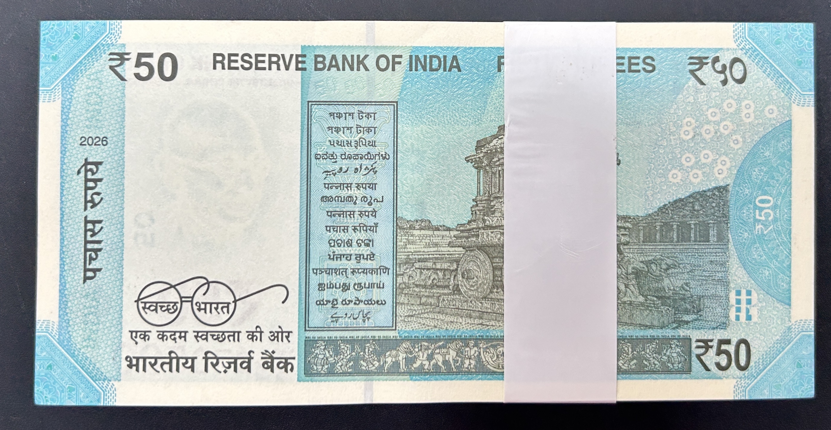 FULLY STAR * SERIAL PACKET GEM UNC 50 RUPEES GOVERNOR SANJAY MALHOTRA