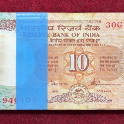 10 RUPEES SHALIMAR GOVERNOR S. VENKATARAMANAN RARE SERIAL PACKET