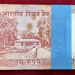 Alternative view of 10 RUPEES SHALIMAR GOVERNOR S. VENKATARAMANAN RARE SERIAL PACKET