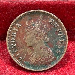 1901 British- India 1/2 Pice (Victoria) Calcutta Mint Rare Coin#C-178