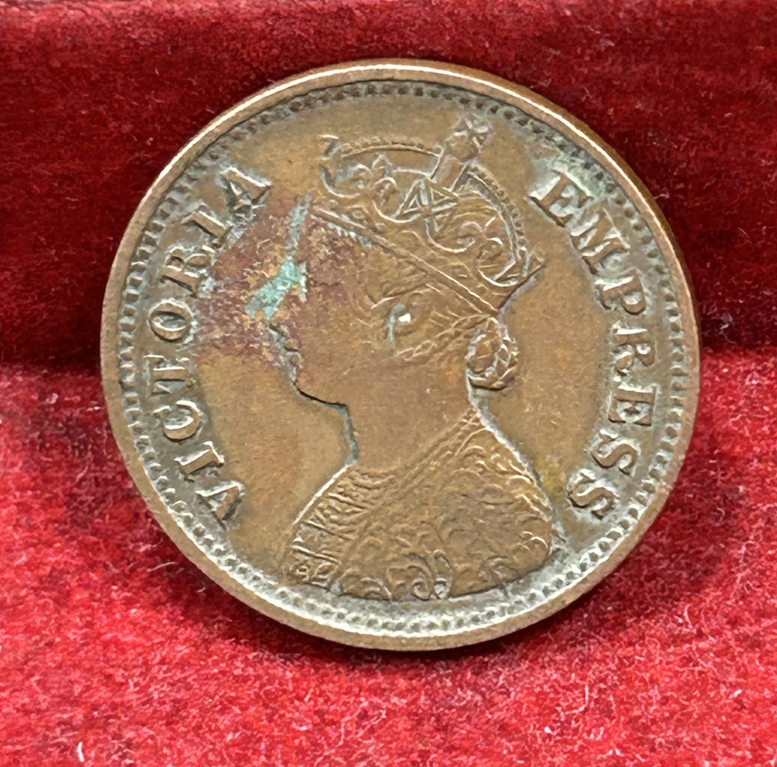 1901 British- India 1/2 Pice (Victoria) Calcutta Mint Rare Coin#C-181