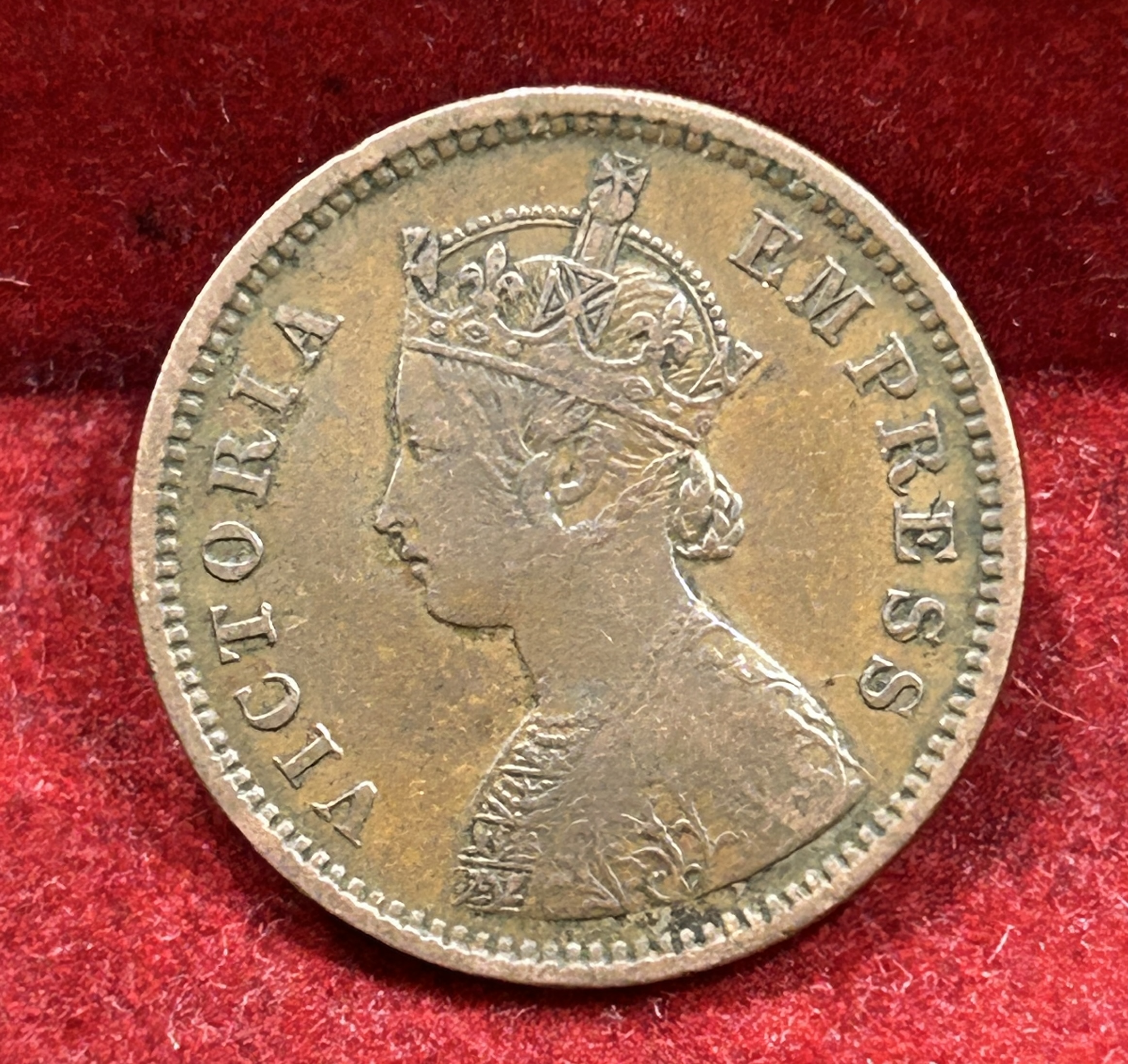 1895 British- India 1/2 Pice (Victoria) Calcutta Mint Rare Coin#C-183