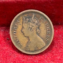 1895 British- India 1/2 Pice (Victoria) Calcutta Mint Rare Coin#C-185