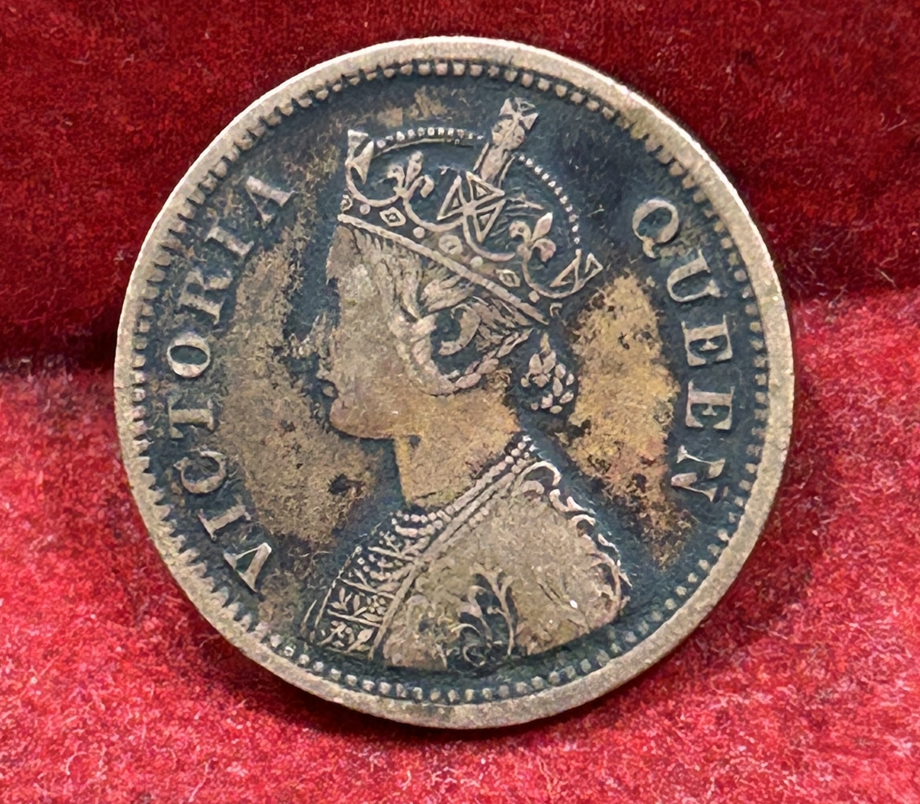 1862 British- India 1/2 Pice (Victoria) Calcutta Mint Rare Coin#C-187