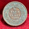 1885 British- India 1/2 Pice (Victoria) Calcutta Mint Rare Coin#C-192 - Image 2