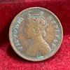 1885 British- India 1/2 Pice (Victoria) Calcutta Mint Rare Coin#C-192