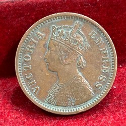 1889 British- India 1/2 Pice (Victoria) Calcutta Mint Rare Coin#C-194