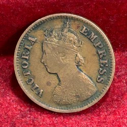 1899 British- India 1/2 Pice (Victoria) Calcutta Mint Rare Coin#C-197