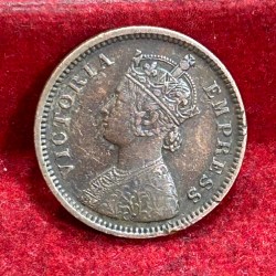 1887 British- India 1/2 Pice (Victoria) Calcutta Mint Rare Coin#C-199