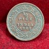 1901 British- India 1/2 Pice (Victoria) Calcutta Mint Rare Coin#C-200 - Image 2
