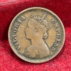 1901 British- India 1/2 Pice (Victoria) Calcutta Mint Rare Coin#C-201