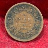 1890 British- India 1/2 Pice (Victoria) Calcutta Mint Rare Coin#C-206 - Image 2
