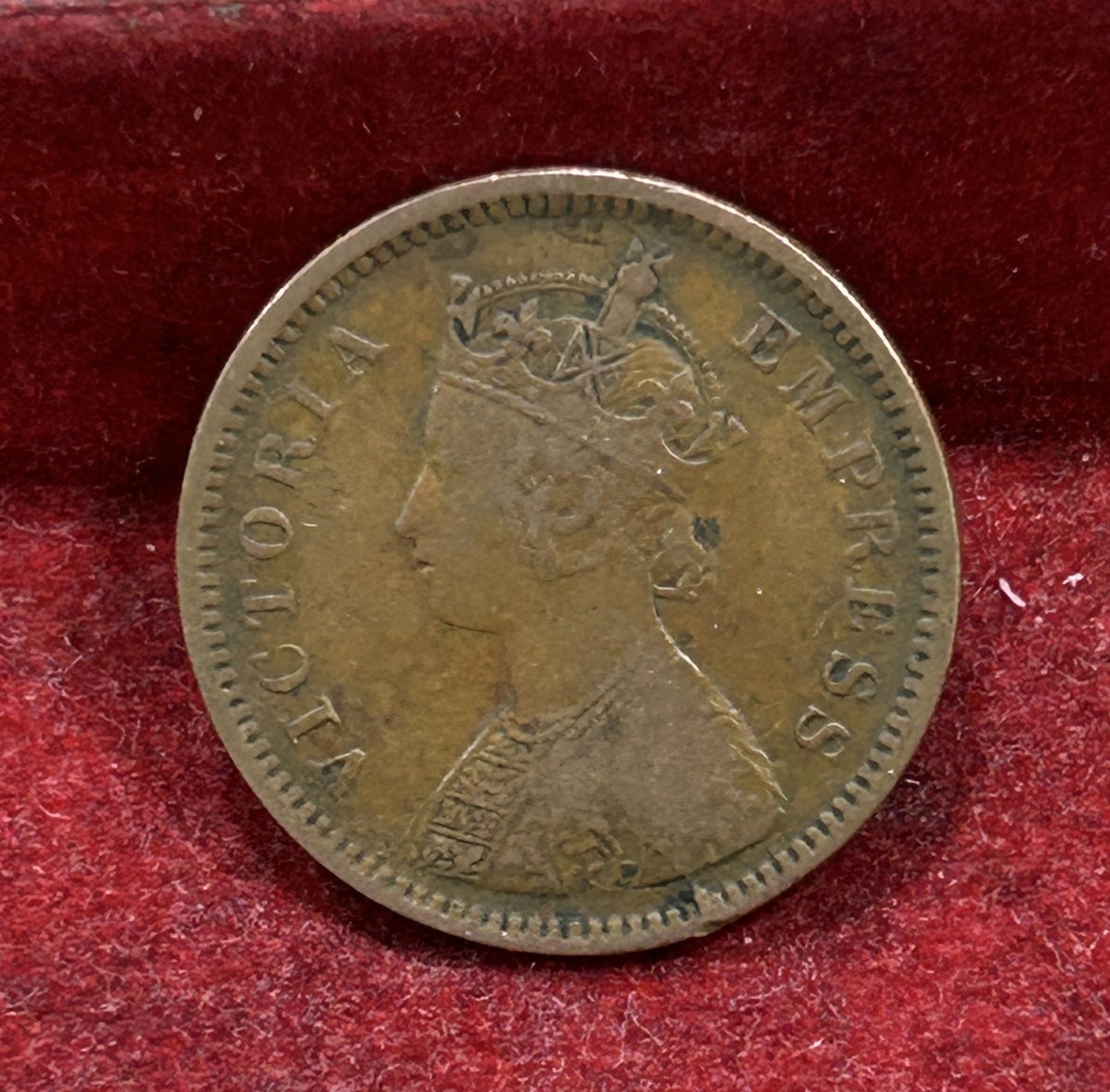1890 British- India 1/2 Pice (Victoria) Calcutta Mint Rare Coin#C-206