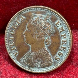 1896 British- India 1/2 Pice (Victoria) Calcutta Mint Rare Coin#C-209