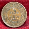 1901 British- India 1/2 Pice (Victoria) Calcutta Mint Rare Coin#C-210 - Image 2