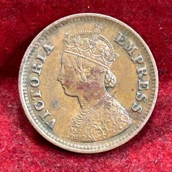 1901 British- India 1/2 Pice (Victoria) Calcutta Mint Rare Coin#C-210