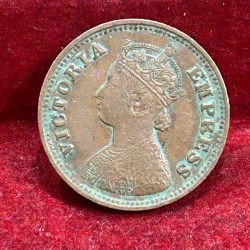 1900 British- India 1/2 Pice (Victoria) Calcutta Mint Rare Coin#C-214