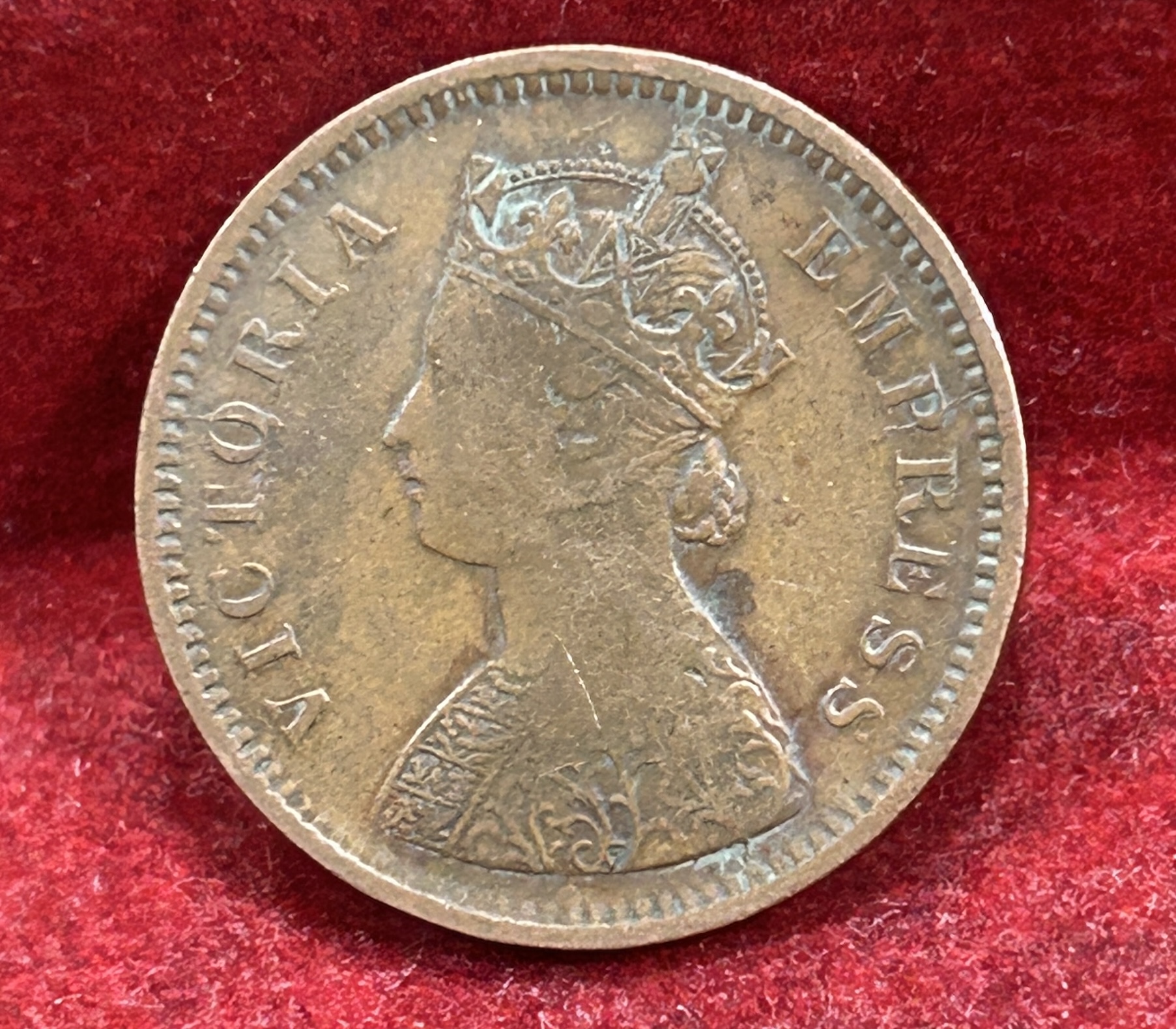 1894 British- India 1/2 Pice (Victoria) Calcutta Mint Rare Coin#C-215